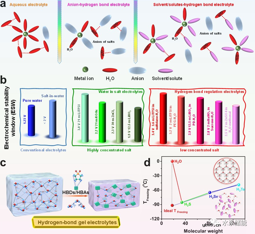 全面论述水系电池中氢键关键作用! 全面论述水系电池中氢键关键作用!