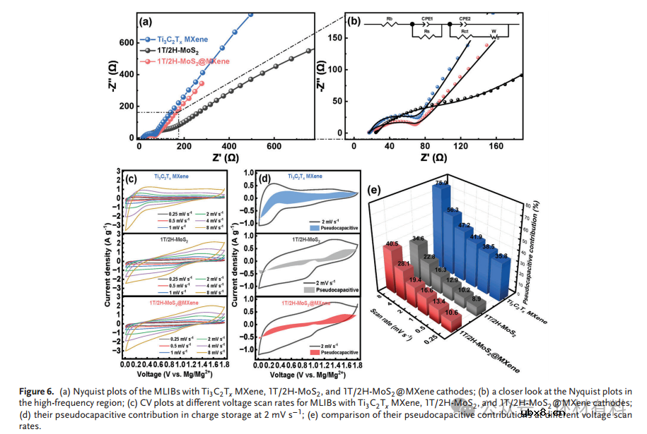 基于2D/2D纳米复合材料的高性能镁/锂离子电池协同阴极设计