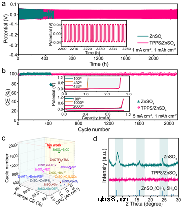 卟啉螯合配体添加剂作为长效锌金属电池的分子筛界面屏障