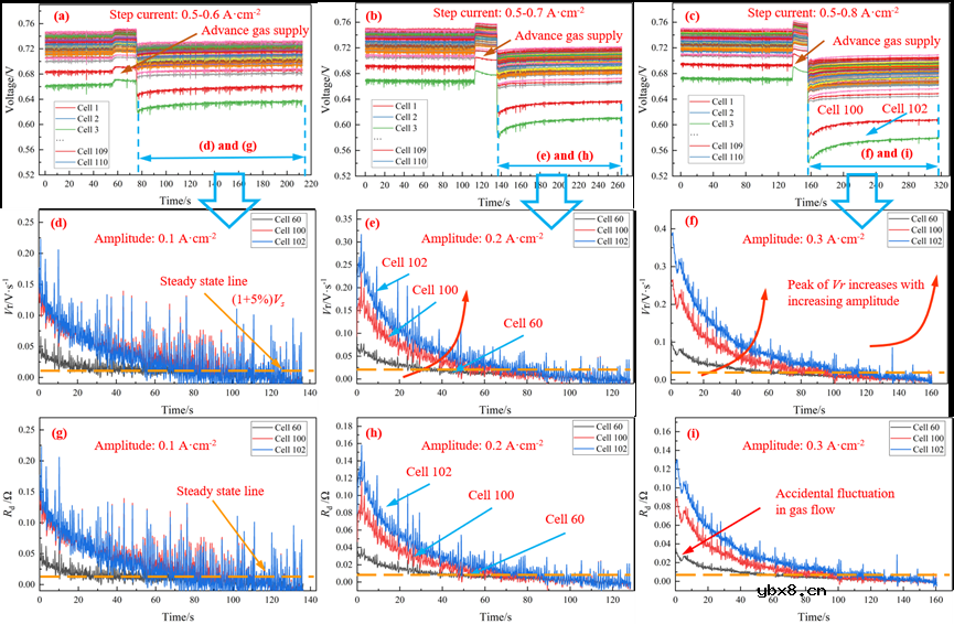 高功率燃料电池堆内异常单体的动态不一致性分析