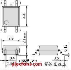 东芝光耦:2.54 SOP4封装