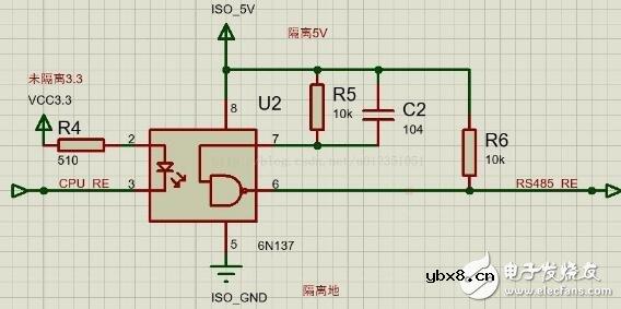 6n137光耦隔离电路