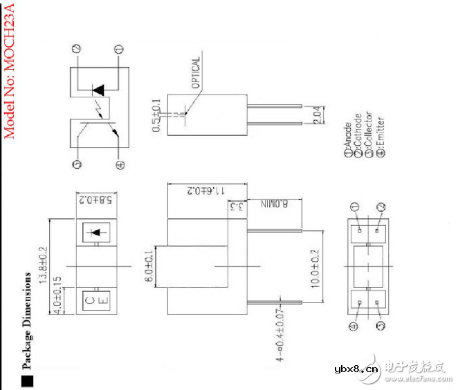 槽型光耦的四个脚应该如何接?