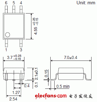 保证在110度条件下运行的 3.3V/5V驱动高速逻辑IC耦合器:TLP2309