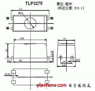 高频通过特性小型光继电器:TLP3375,TLP3275