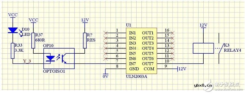 达林顿光耦驱动继电器电路设计