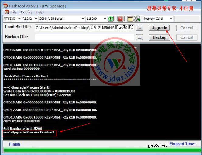 RT809H编程器教程：长虹ZLM50机芯(MT5327方案)打印查看方法及厂家升级方法 ... ... ...