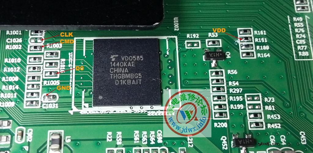 eMMC芯片在线读写寻找关键点的方法与步骤