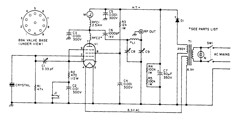 真空管低功耗80/40米的变送器