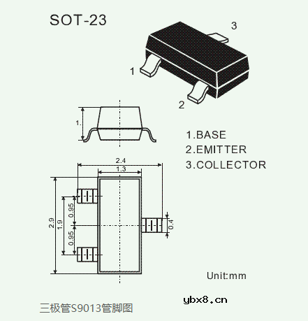 s9013三级管引脚图及参数